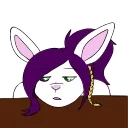 😒 emoji Reggie The Bunny Animated Telegram sticker 20 of 22