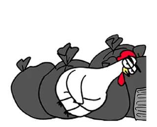 😊 emoji Chicken Bro Lazy Mode (雞雞兄弟) @kal_pc Telegram sticker 14 of 16