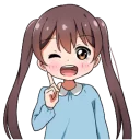 😉 emoji Invective tails [little girl] Telegram sticker 17 of 40