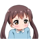 ☹ emoji Invective tails [little girl] Telegram sticker 15 of 40