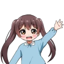 ✋ emoji Invective tails [little girl] Telegram sticker 6 of 40