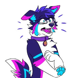 😱 emoji Indigo (@DexoPaw) Telegram sticker 22 of 78
