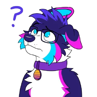 ❓ emoji Indigo (@DexoPaw) Telegram sticker 23 of 78