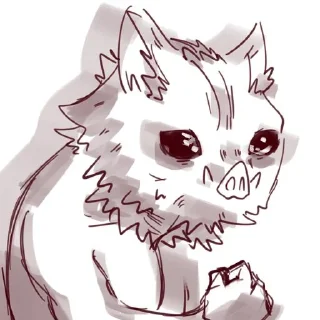 😢 emoji Inosuke Telegram sticker 20 of 31