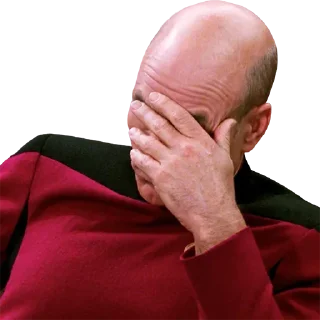 🤦‍♂ emoji Patrick Stewart Telegram sticker 18 of 19