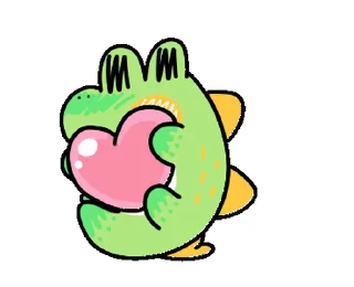 ❤️ emoji Sweet Croc • @xxyuji Telegram sticker 24 of 24
