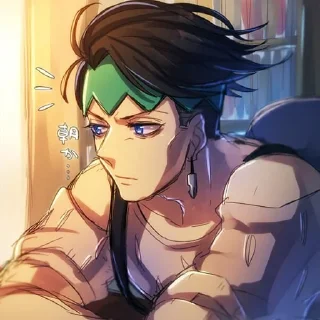 😰 emoji Kishibe Rohan - @Nagitokomamaru Telegram sticker 15 of 84