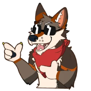 😎 emoji Frank Coyote Telegram sticker 19 of 68