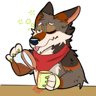 ☕ emoji Frank Coyote Telegram sticker 23 of 68