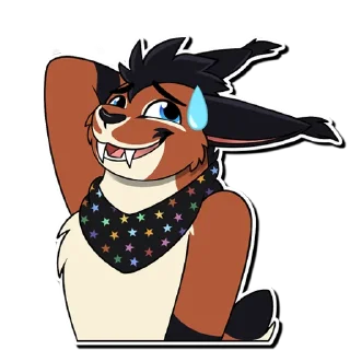 😅 emoji Cooper Caracal Telegram sticker 19 of 46