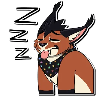 😴 emoji Cooper Caracal Telegram sticker 24 of 46