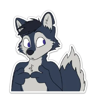 🙄 emoji ManuTheWolf V2 Telegram sticker 10 of 36