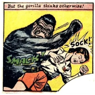 🦍 emoji Vintage Violence Telegram sticker 5 of 120