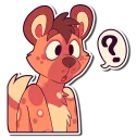 ❓ emoji Cinnamon Wild Dog Telegram sticker 10 of 101