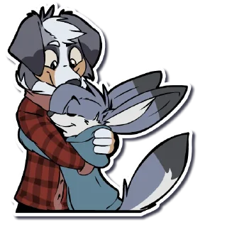 ❤️ emoji LilFox Hugs Telegram sticker 19 of 30
