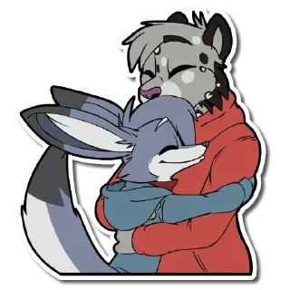 ❤ emoji LilFox Hugs Telegram sticker 2 of 30