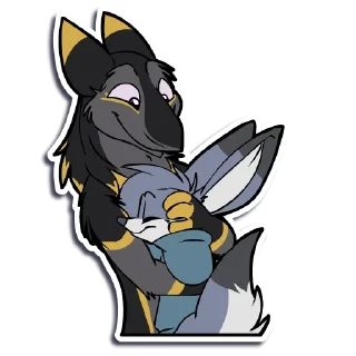 ❤️ emoji LilFox Hugs Telegram sticker 18 of 30