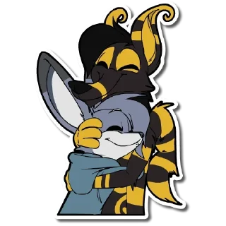 ❤ emoji LilFox Hugs Telegram sticker 4 of 30