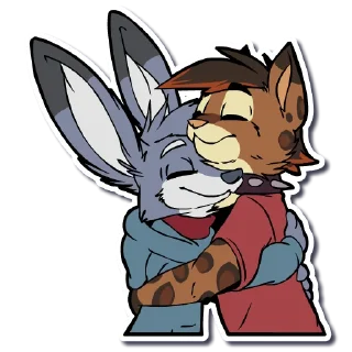 ❤️ emoji LilFox Hugs Telegram sticker 24 of 30