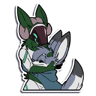 ❤️ emoji LilFox Hugs Telegram sticker 20 of 30