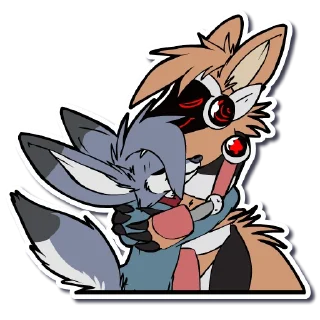 ❤️ emoji LilFox Hugs Telegram sticker 23 of 30