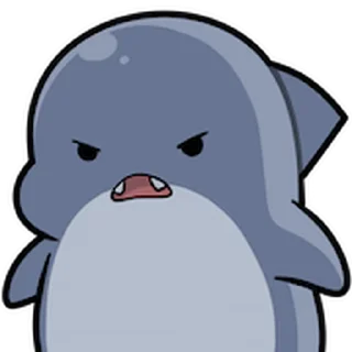 😊 emoji 胖鯊魚鯊西米★表情貼~嗨翻天 Telegram sticker 20 of 40