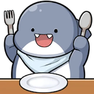 😊 emoji 胖鯊魚鯊西米★表情貼~嗨翻天 Telegram sticker 12 of 40