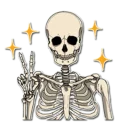 Sticker from Skeleton Bob / By OsmerOmar
