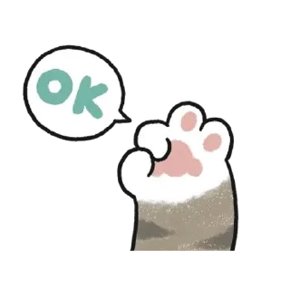 😊 emoji 貓咪的胖手手動起來 (虎斑) Telegram sticker 16 of 24