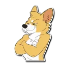 😏 emoji Duke Corgi Telegram sticker 19 of 120