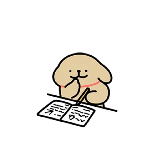 😊 emoji Retriever's Puppy Life 2 (Maltese, 線條小狗) @kal_pc Telegram sticker 22 of 24