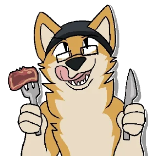 🍴 emoji Yellow doggos Telegram sticker 14 of 69