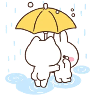 ☔️ emoji .i love bunny‹𝟹 @stickersdaManu🐇 ִֶָ Telegram sticker 6 of 76