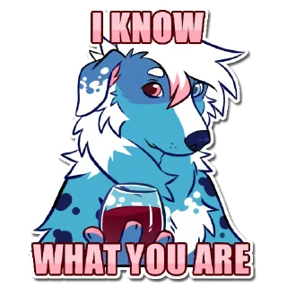 🍷 emoji Skye the Aussie Telegram sticker 15 of 24
