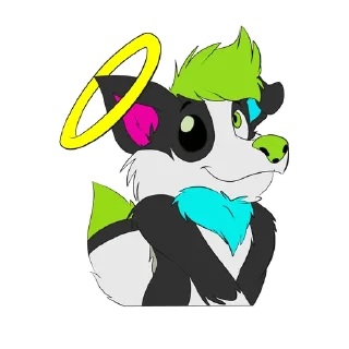 😇 emoji Toby Raspberry Telegram sticker 16 of 18