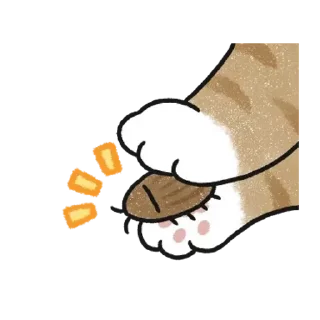 😊 emoji 貓咪的胖手手動起來 (橘貓) 無字 @kal_pc Telegram sticker 12 of 24
