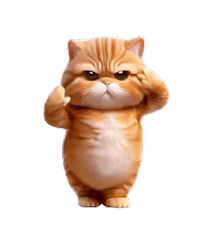 😊 emoji 動感舞星 - 強迫營業 (橘貓) @kal_pc Telegram sticker 2 of 24