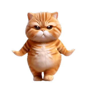 😊 emoji 動感舞星 - 強迫營業 (橘貓) @kal_pc Telegram sticker 5 of 24