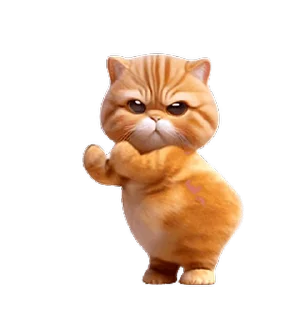 😊 emoji 動感舞星 - 強迫營業 (橘貓) @kal_pc Telegram sticker 13 of 24