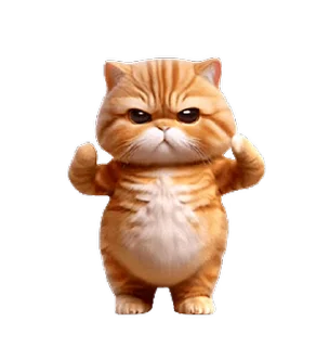 😊 emoji 動感舞星 - 強迫營業 (橘貓) @kal_pc Telegram sticker 6 of 24