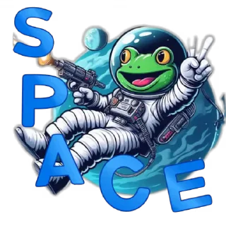 🧸 emoji space frog x Telegram sticker 8 of 16