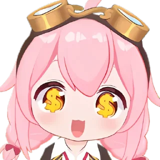 💰 emoji 永雏塔菲·仲夏集 @SC_StickerLab Telegram sticker 18 of 20