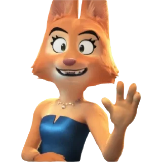 👋 emoji Diane Foxington Telegram sticker 22 of 120