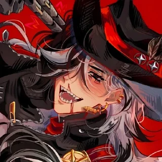 🖤 emoji ⌜ Boothill 🖤🤍 ⌟  ᨒ @KurumiFan ⛩️ Telegram sticker 7 of 120