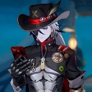 🖤 emoji ⌜ Boothill 🖤🤍 ⌟  ᨒ @KurumiFan ⛩️ Telegram sticker 19 of 120
