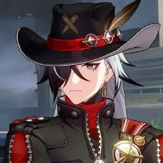 🖤 emoji ⌜ Boothill 🖤🤍 ⌟  ᨒ @KurumiFan ⛩️ Telegram sticker 14 of 120