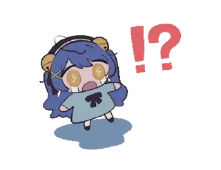 ⁉️ emoji 阿喵喵捏（能动ver) Telegram sticker 15 of 32