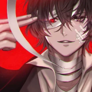 💫 emoji Osamu Dazai Aljdia Uzumaki 💞💘 Telegram sticker 6 of 42
