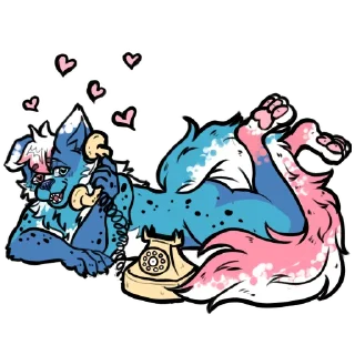 📞 emoji Skye the Aussie Telegram sticker 18 of 24