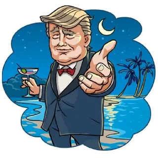 😊 emoji Donald Trump Telegram sticker 9 of 29
